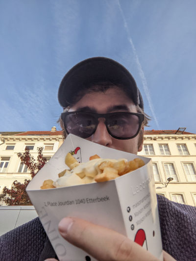 photo of me eating fries