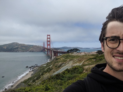 photo of me and the golden gate bridge in the background